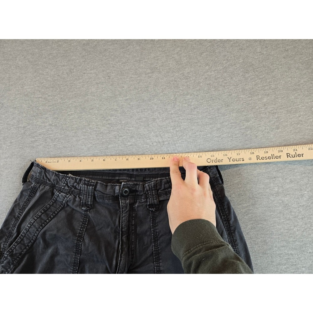 American Eagle Pants Womens 12 Charcoal Gray‎ Baggy Jogger Cargo Stretch Utility - Picture 9 of 12